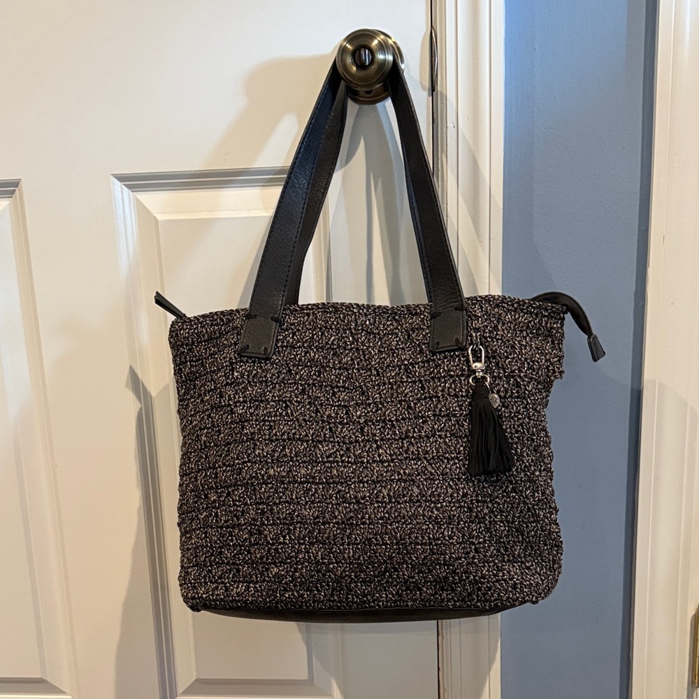 The Sak Black and Gray Crochet Women's Tote